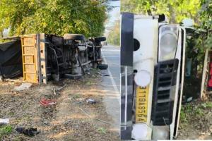 Road Accident: ਨਸ਼ੇੜੀ ਕਾਰ ਚਾਲਕ ਨੇ ਅਖ਼ਬਾਰਾਂ ਵਾਲੀ ਗੱਡੀ ਨੂੰ ਮਾਰੀ ਟੱਕਰ, ਵਾਲ-ਵਾਲ ਬਚੀ ਜਾਨ