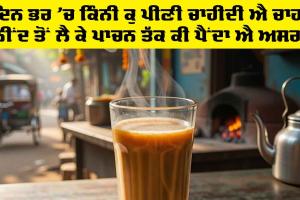 ਦਿਨ ਭਰ ’ਚ ਕਿੰਨੀ ਕੁ ਪੀਣੀ ਚਾਹੀਦੀ ਐ ਚਾਹ?, ਨੀਂਦ ਤੋਂ ਲੈ ਕੇ ਪਾਚਨ ਤੱਕ ਪੈਂਦਾ ਐ ਅਸਰ